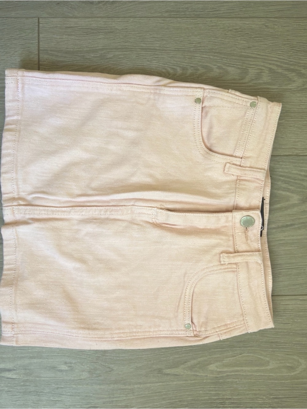 Showpo Pale Pink Denim Mini Skirt